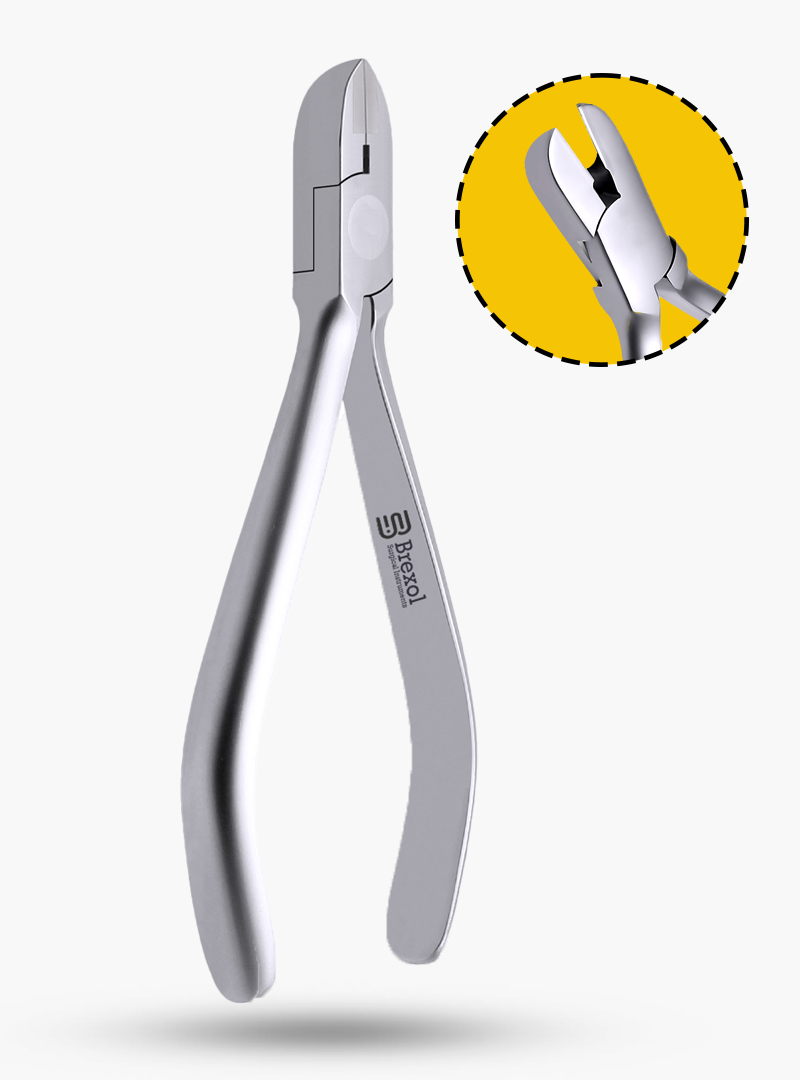 Orthodontic hard wire cutter